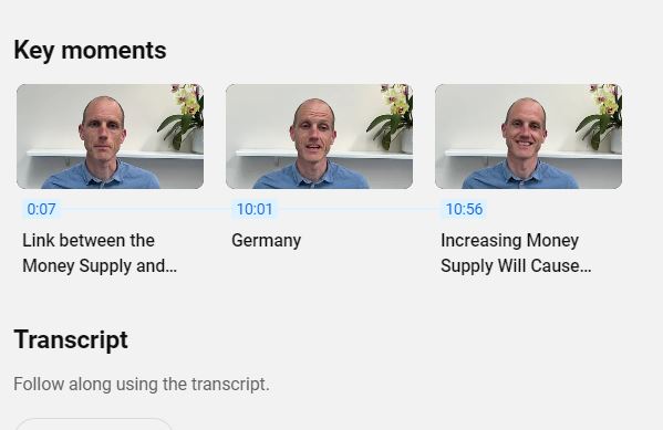 Link between money and inflation